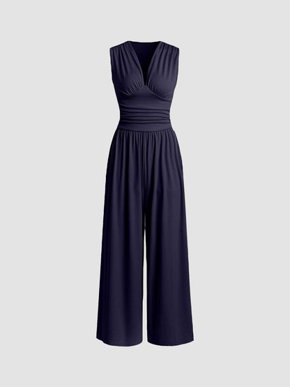 CHARITY – Mono elegante sin mangas y de corte ancho