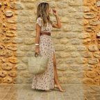 Justine™ | Vestido largo bohemio y vaporoso con cinturón