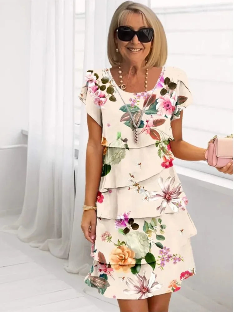 Camille | Vestido elegante y vaporoso con volantes