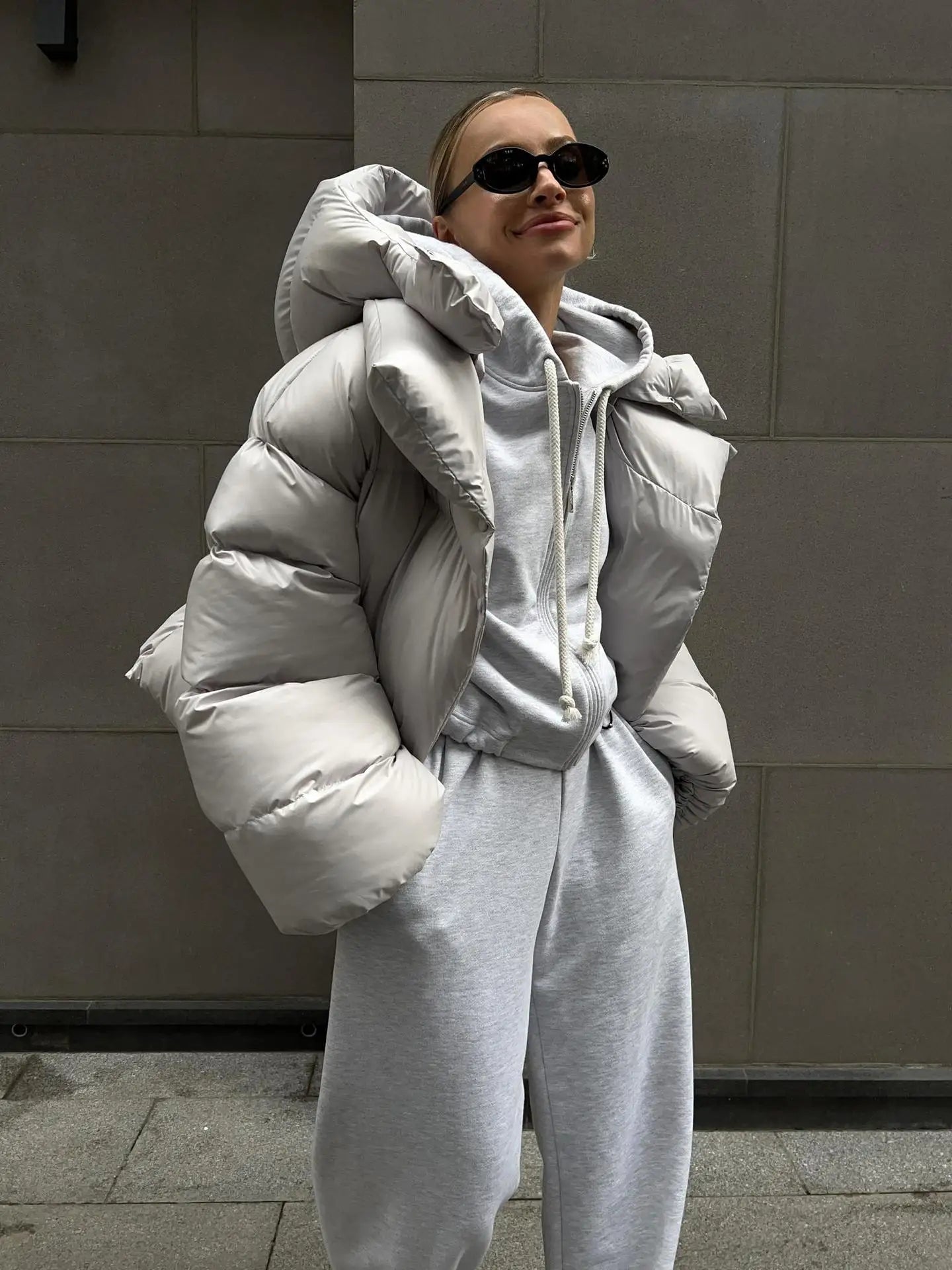 Gemma | Chaqueta acolchada oversize de doble capa