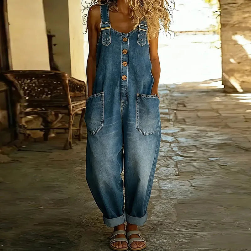 Mae™ | Peto vintage de algodón suave con efecto denim