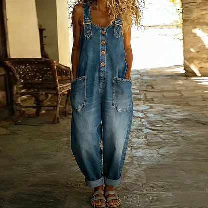 Mae™ | Peto vintage de algodón suave con efecto denim