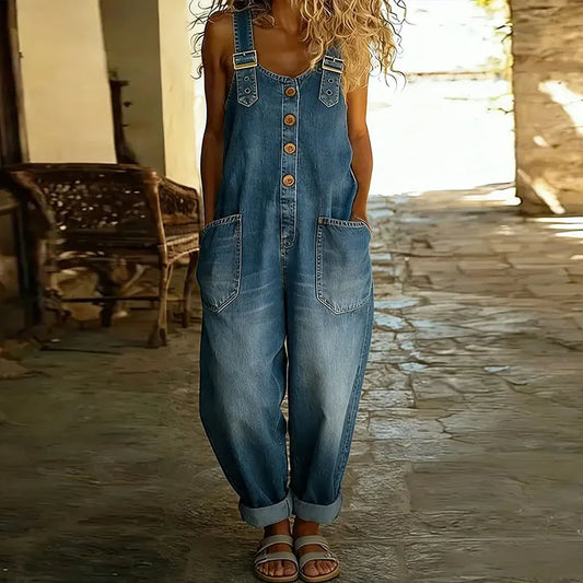 Mae™ | Peto vintage de algodón suave con efecto denim