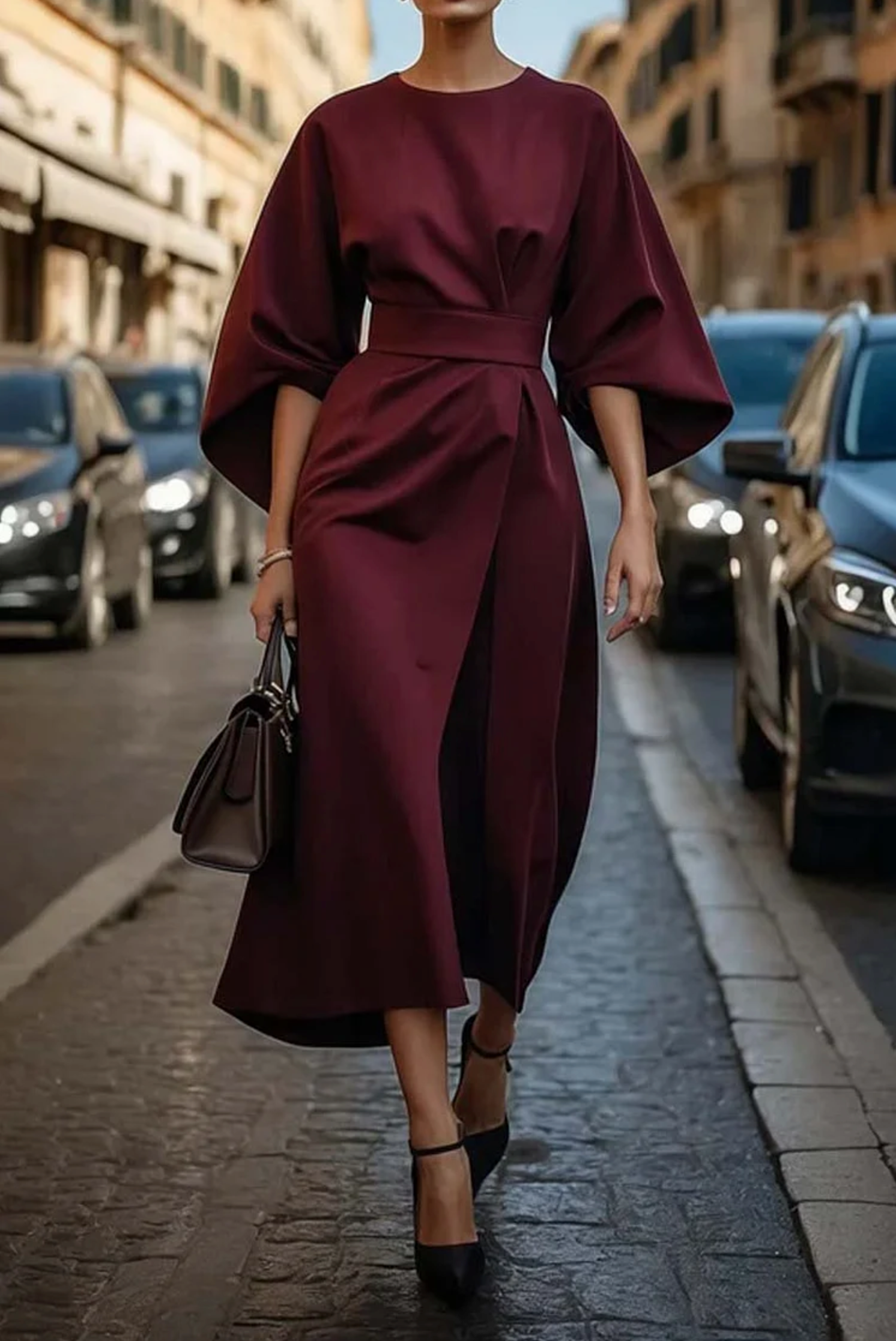 Maya™ | Elegante vestido con mangas acampanadas