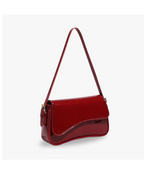 Exclusive | Bolso baguette rojo para mujer compacta con estilo moderno