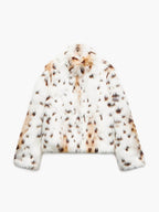 Séfora | Abrigo de piel con estampado de leopardo