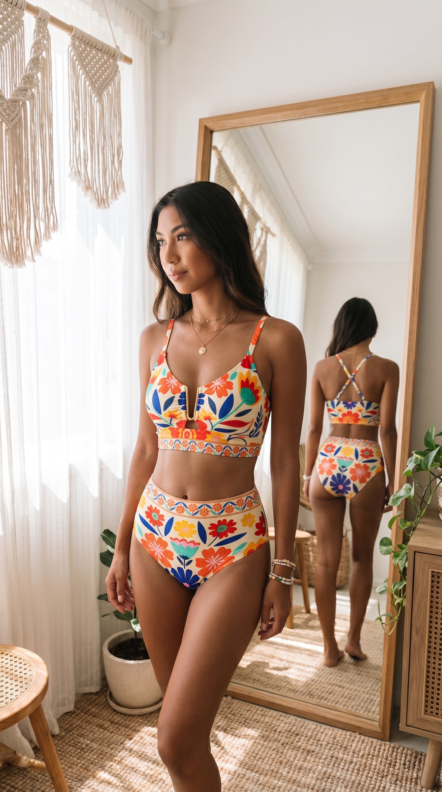 Esmeralda | Conjunto de bikini de dos piezas con corte en U