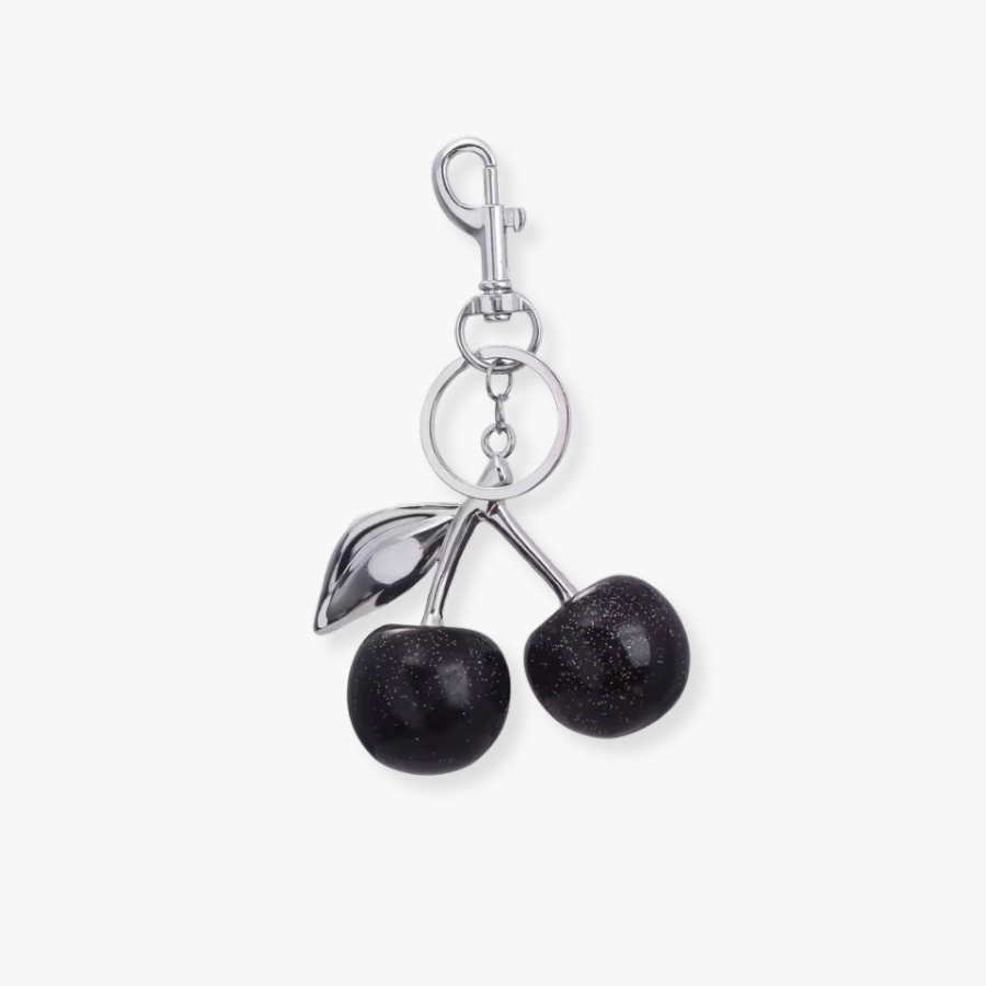 Cherry | Llavero color negro ciruelas
