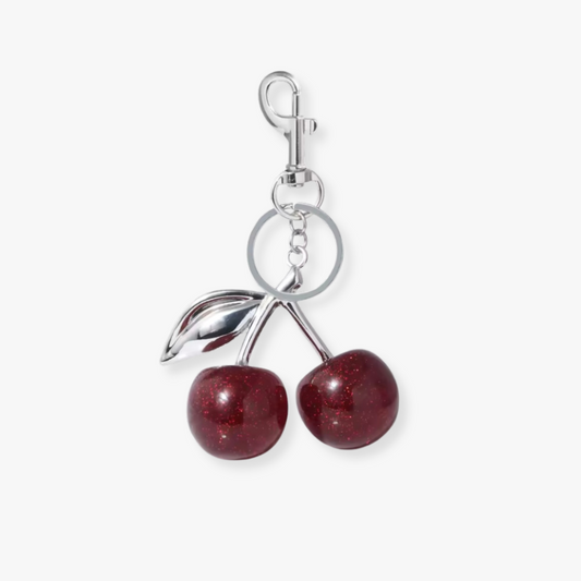 Cherry | Llavero color plata ciruelas