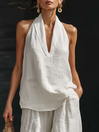 Zoë™ | Conjunto sin mangas con pantalones de pierna ancha