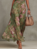 Livia | Vestido largo floral con escote halter