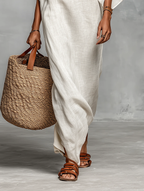 Aveline™ | Vestido largo con hombros al descubierto y mangas murciélago