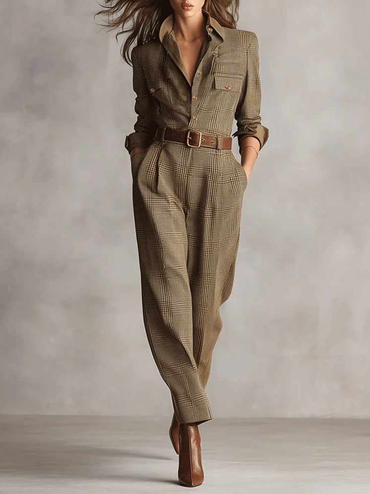 Anna™ | elegante mono a cuadros