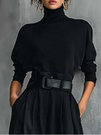 Lisa™ | Conjunto de dos piezas en negro con cinturón