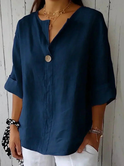 Zamma | Camisa holgada con cuello en V