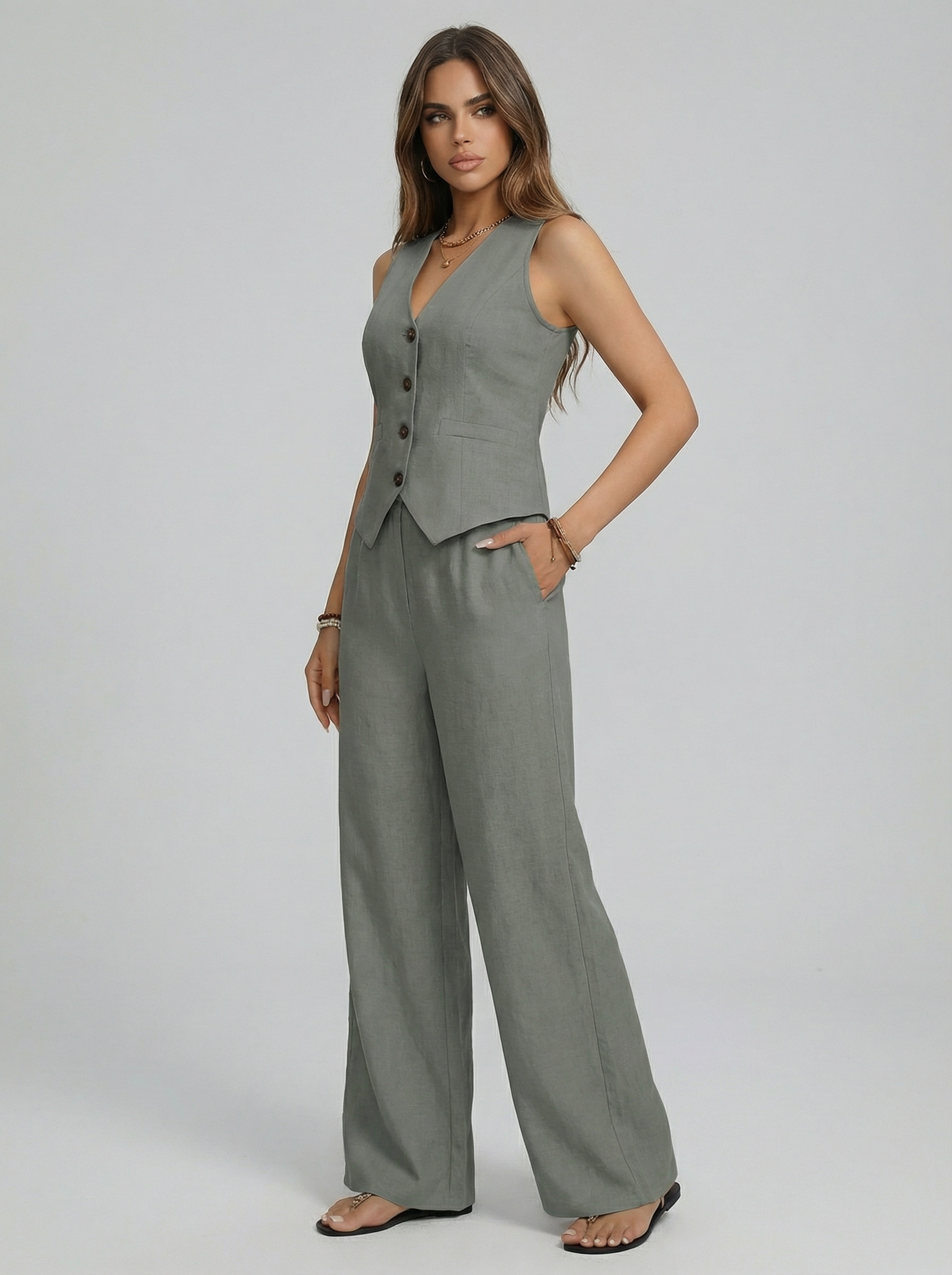 Sofía | Conjunto de chaleco y pantalones