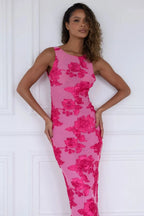 Diana | Vestido largo floral rosa