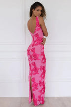 Diana | Vestido largo floral rosa