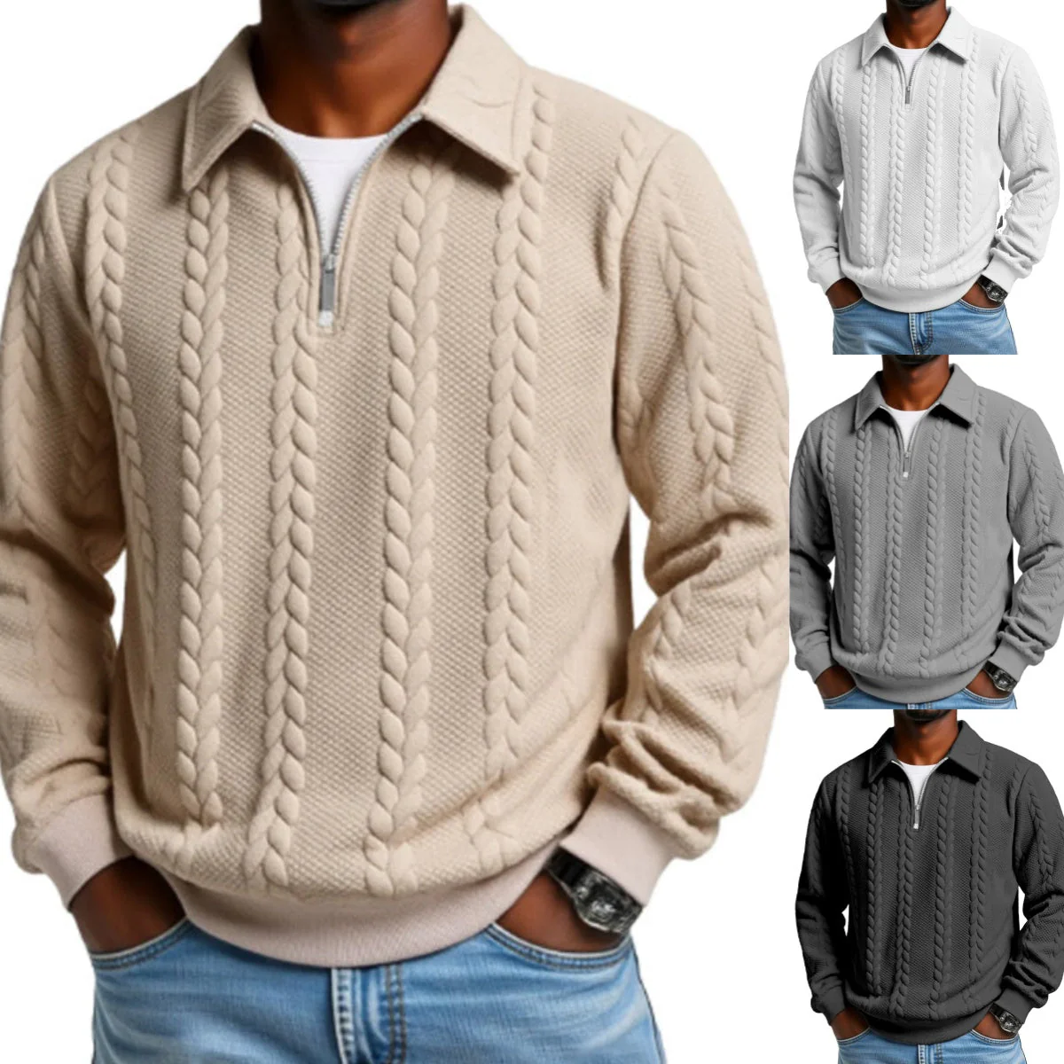 Laurent | Suéter Térmico de Invierno con Textura Acolchada