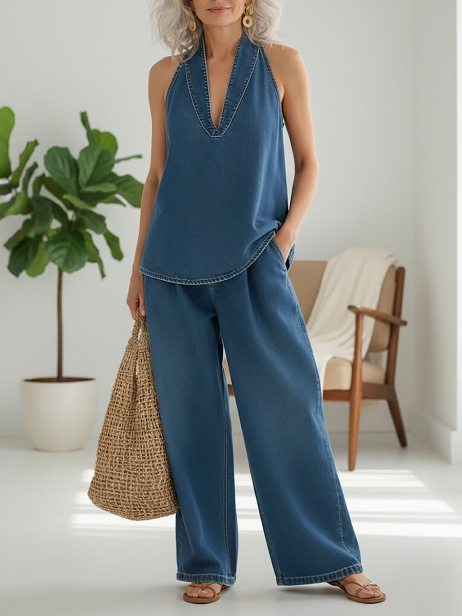 Ivy™ | Conjunto de dos piezas de denim vintage