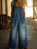 Ruth™ | Peto de denim de algodón con lavado vintage