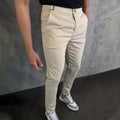 Roberto | Pantalones elegantes slim elásticos